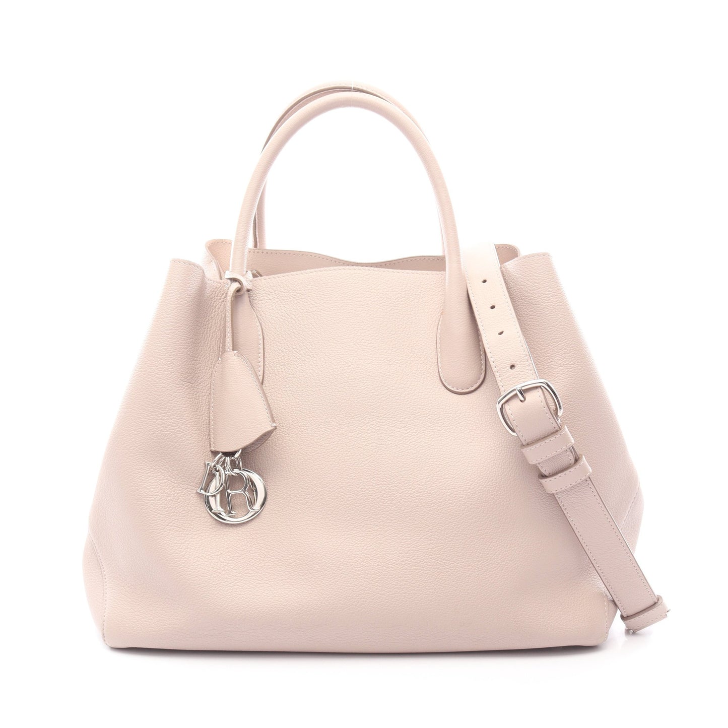 オープンバー 2WAY ハンドバッグ レザー ピンクベージュ クリスチャンディオール バッグ Christian Dior