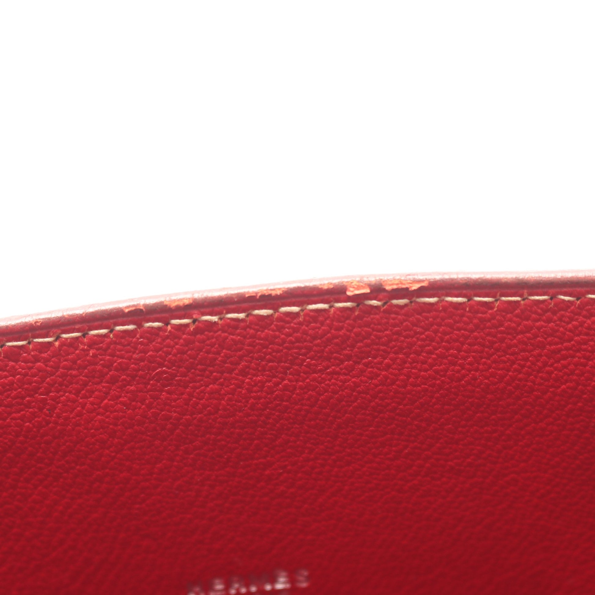 ケリースポーツMM ルージュモワイヤン ショルダーバッグ クシュベル レッド シルバー金具 □E刻印 エルメス バッグ HERMES