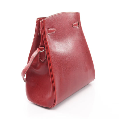 ケリースポーツMM ルージュモワイヤン ショルダーバッグ クシュベル レッド シルバー金具 □E刻印 エルメス バッグ HERMES