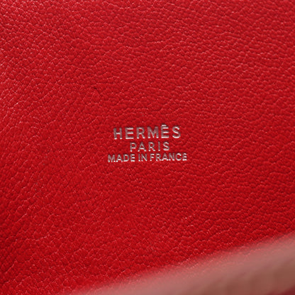 ケリースポーツMM ルージュモワイヤン ショルダーバッグ クシュベル レッド シルバー金具 □E刻印 エルメス バッグ HERMES