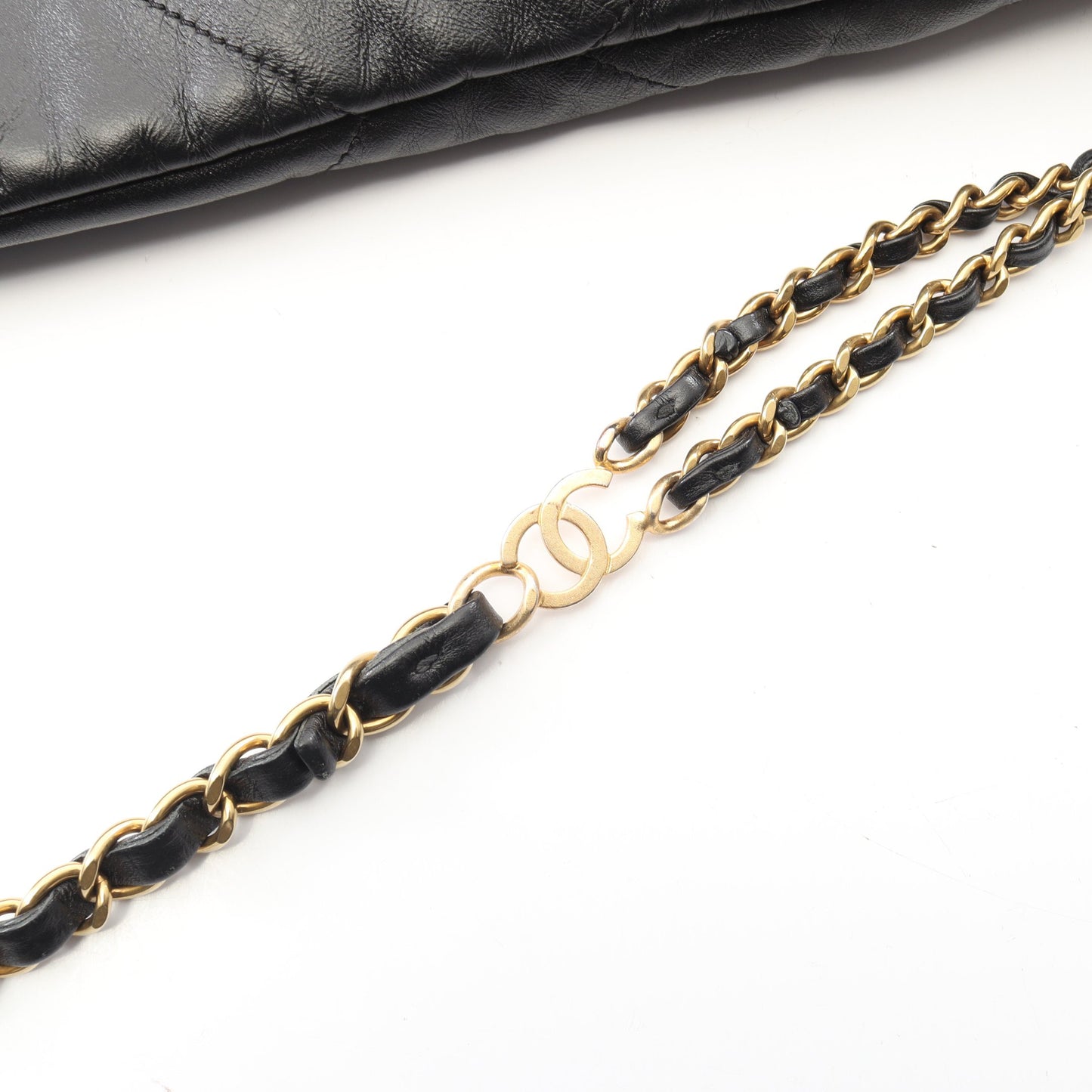 シャネル 22 ラージ バックパック リュックサック レザー ブラック ゴールド金具 シャネル バッグ CHANEL