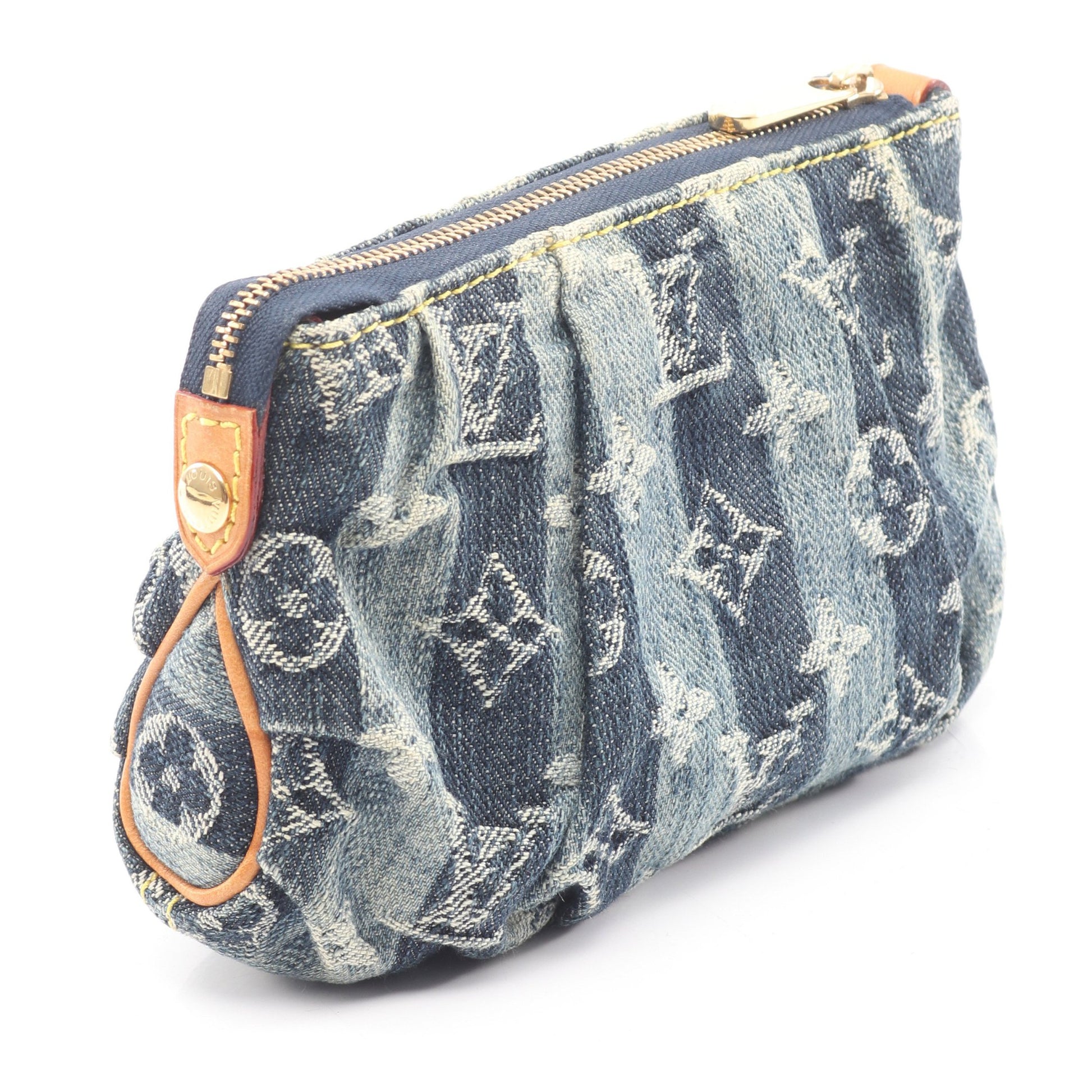 トゥルース レイエ モノグラムデニム ポーチ デニム レザー ブルー ルイヴィトン 財布・小物 LOUIS VUITTON