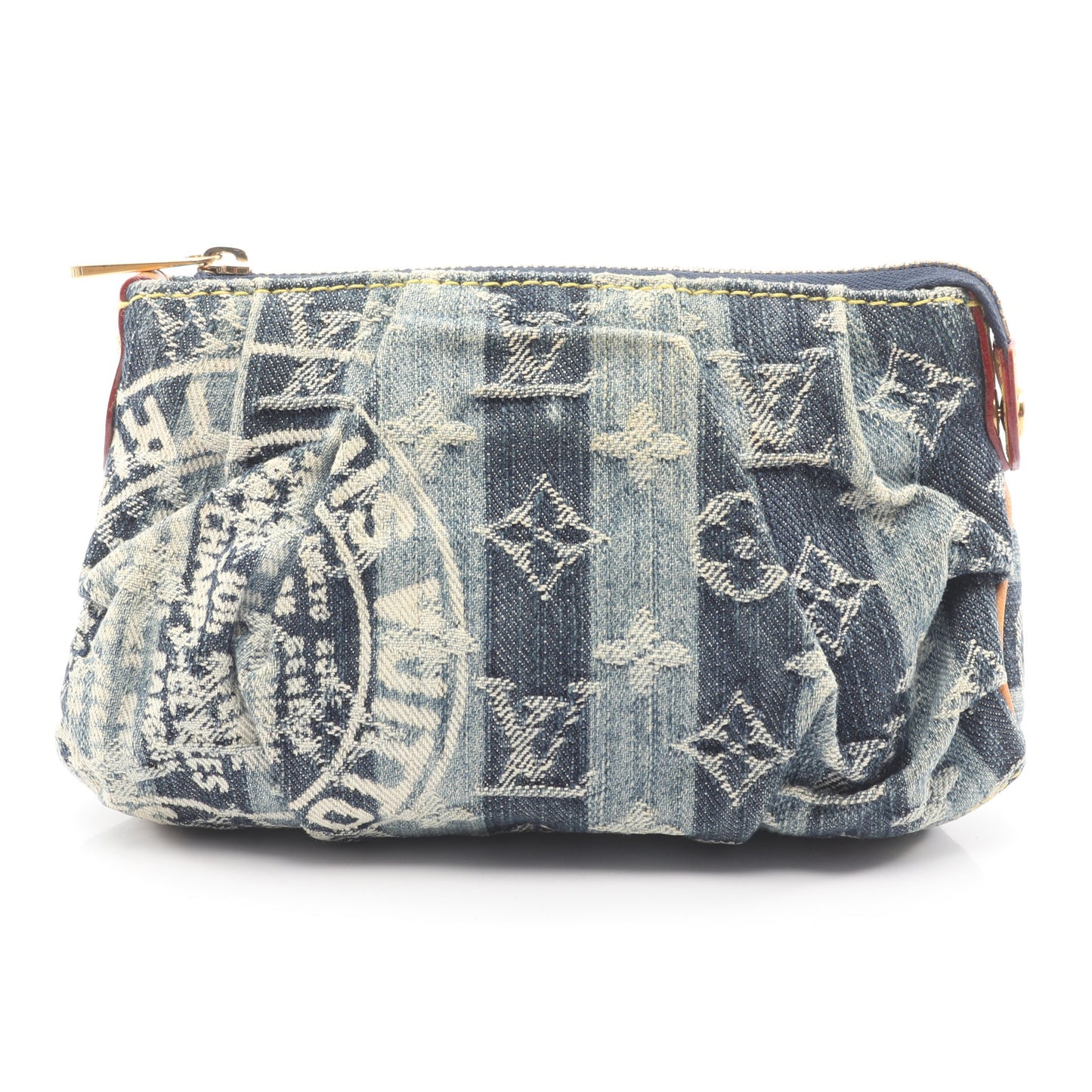 トゥルース レイエ モノグラムデニム ポーチ デニム レザー ブルー ルイヴィトン 財布・小物 LOUIS VUITTON