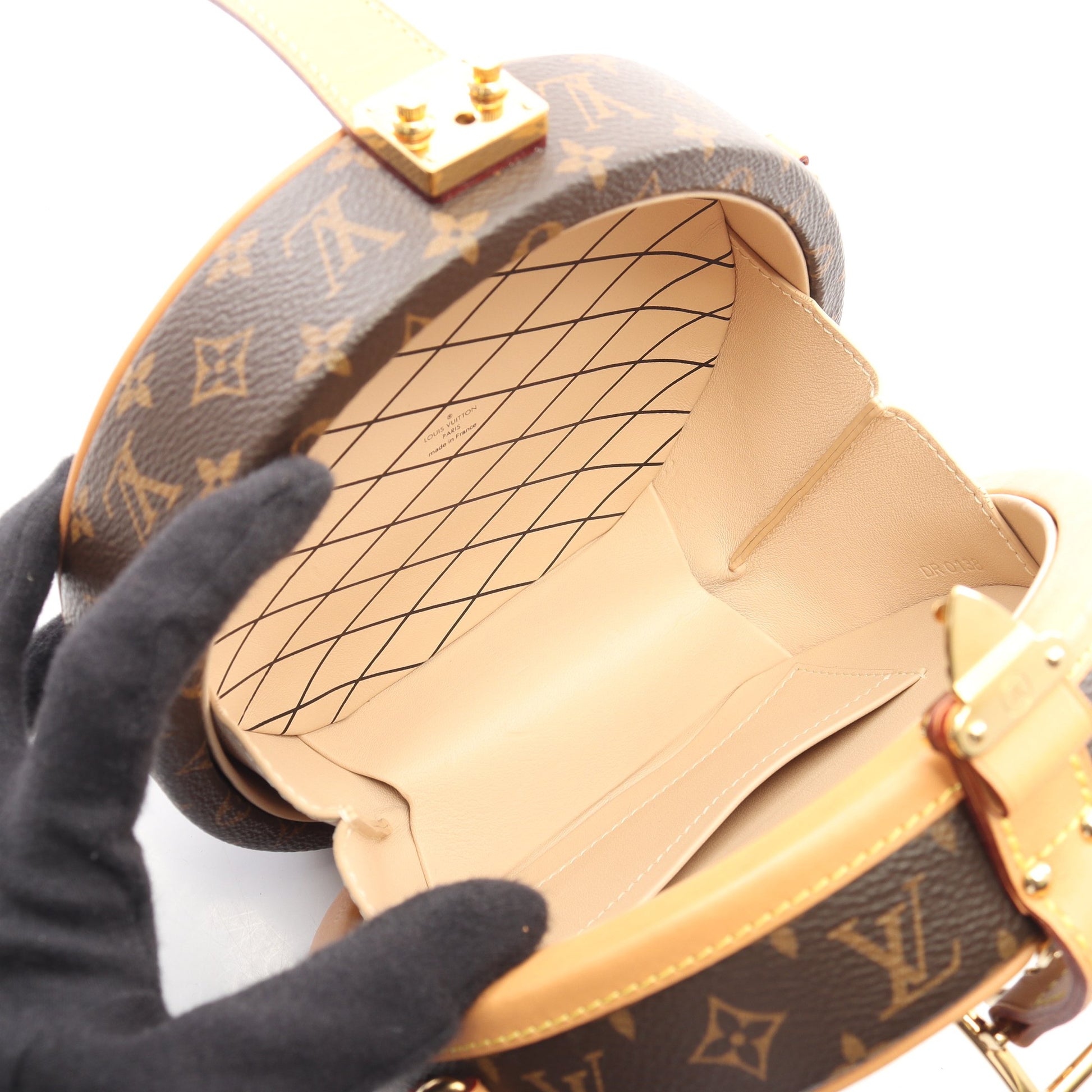 プティット ボワット シャポー モノグラム 2WAY ハンドバッグ PVC レザー ブラウン ルイヴィトン バッグ LOUIS VUITTON