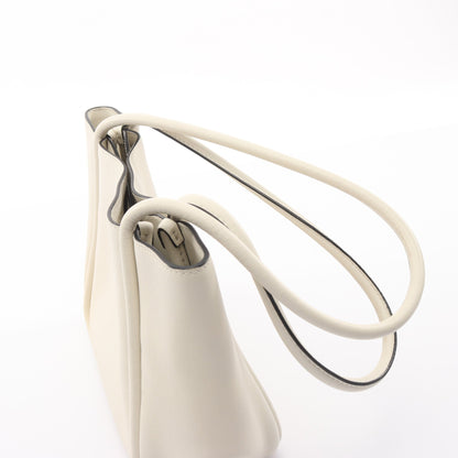 SOFT GRAIN トライアングルロゴ ショルダーバッグ トートバッグ レザー オフホワイト プラダ バッグ PRADA