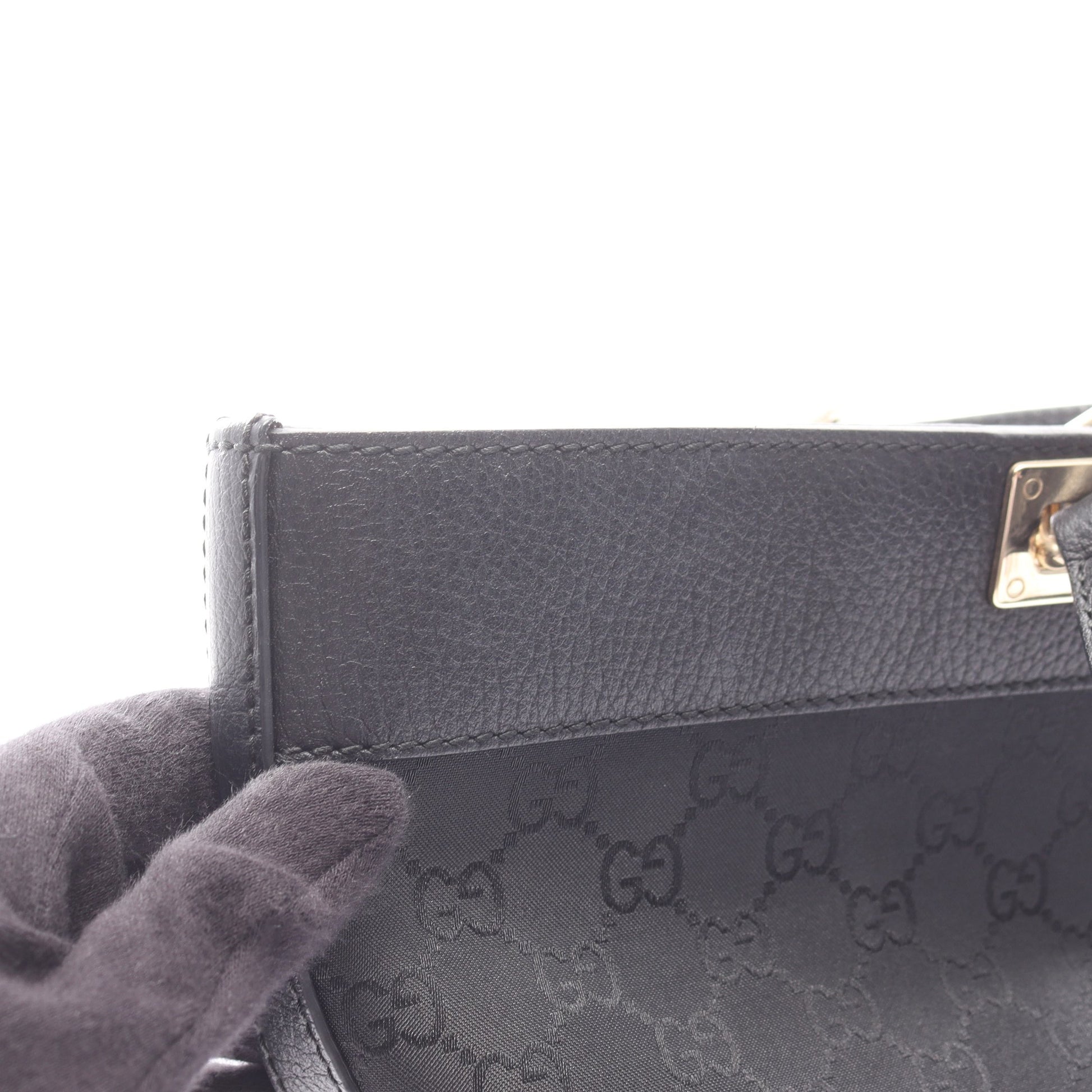 GG柄 ショルダーバッグ トートバッグ ナイロン レザー ブラック グッチ バッグ GUCCI