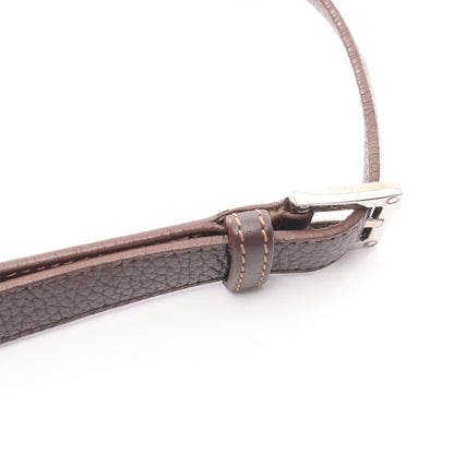 センダ ショルダーバッグ レザー ダークブラウン ロエベ バッグ LOEWE