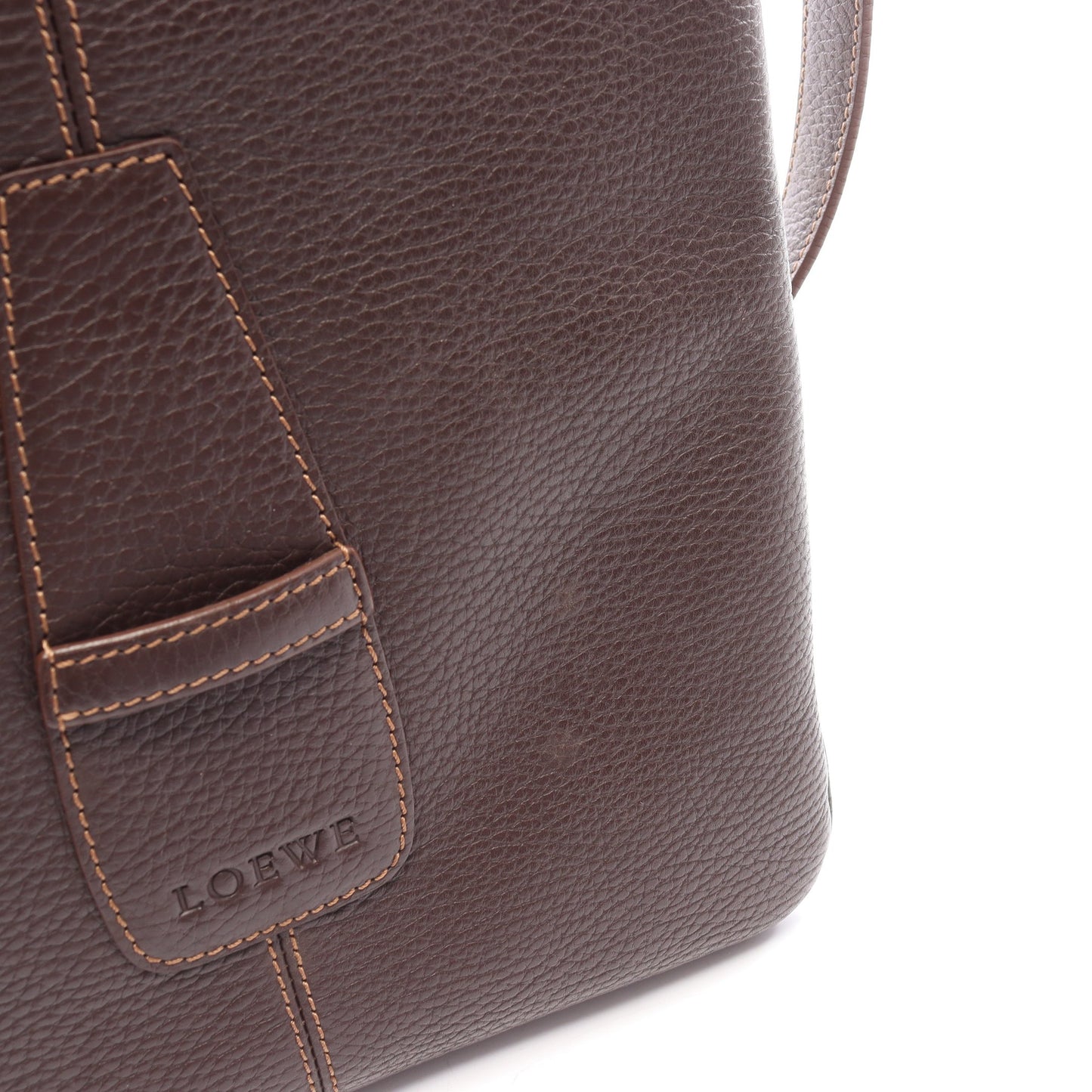 センダ ショルダーバッグ レザー ダークブラウン ロエベ バッグ LOEWE