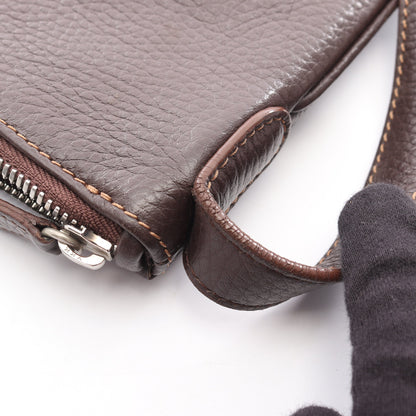 センダ ショルダーバッグ レザー ダークブラウン ロエベ バッグ LOEWE