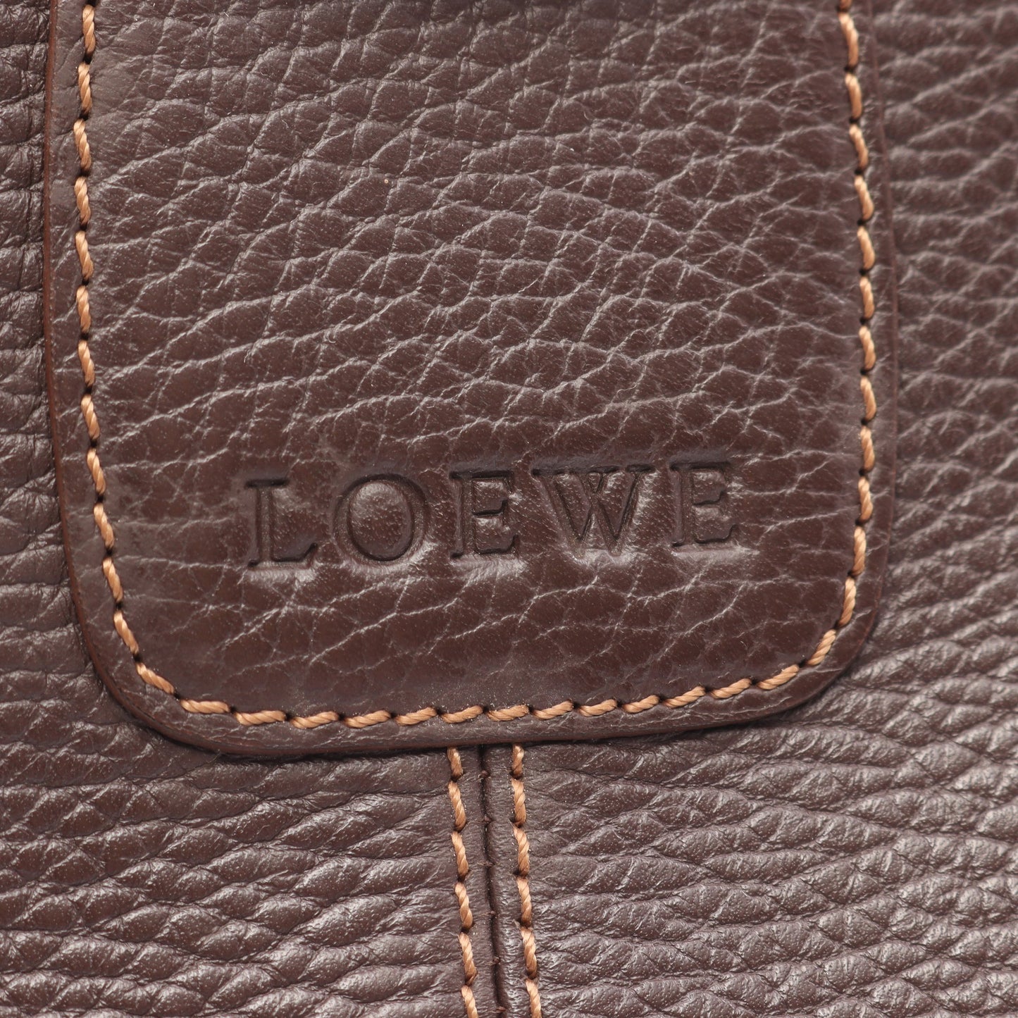 センダ ショルダーバッグ レザー ダークブラウン ロエベ バッグ LOEWE