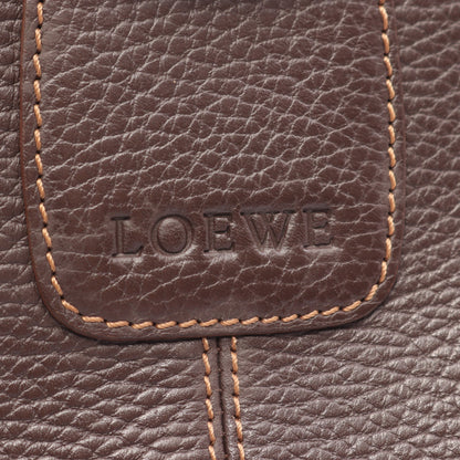 センダ ショルダーバッグ レザー ダークブラウン ロエベ バッグ LOEWE