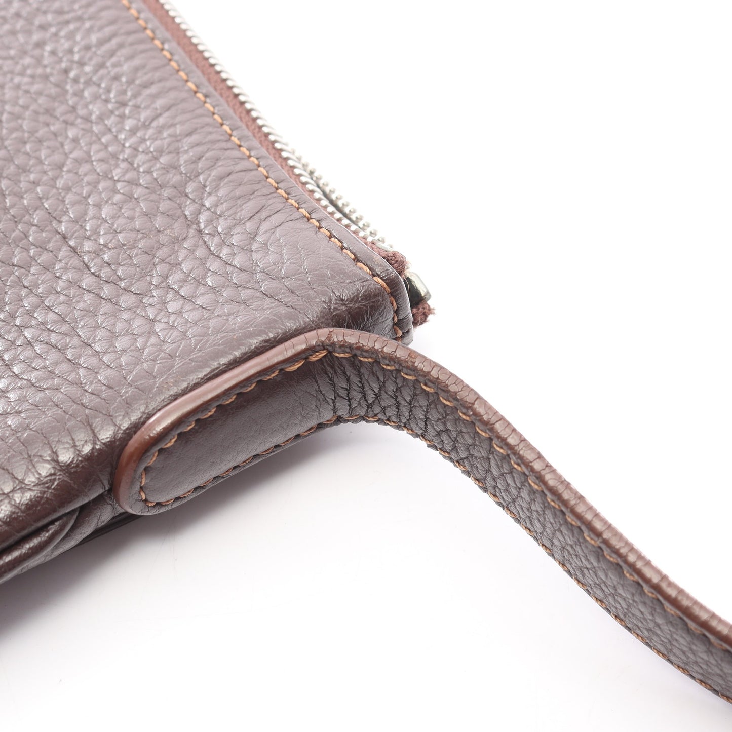 センダ ショルダーバッグ レザー ダークブラウン ロエベ バッグ LOEWE