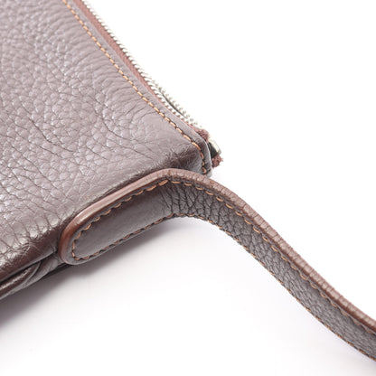 センダ ショルダーバッグ レザー ダークブラウン ロエベ バッグ LOEWE