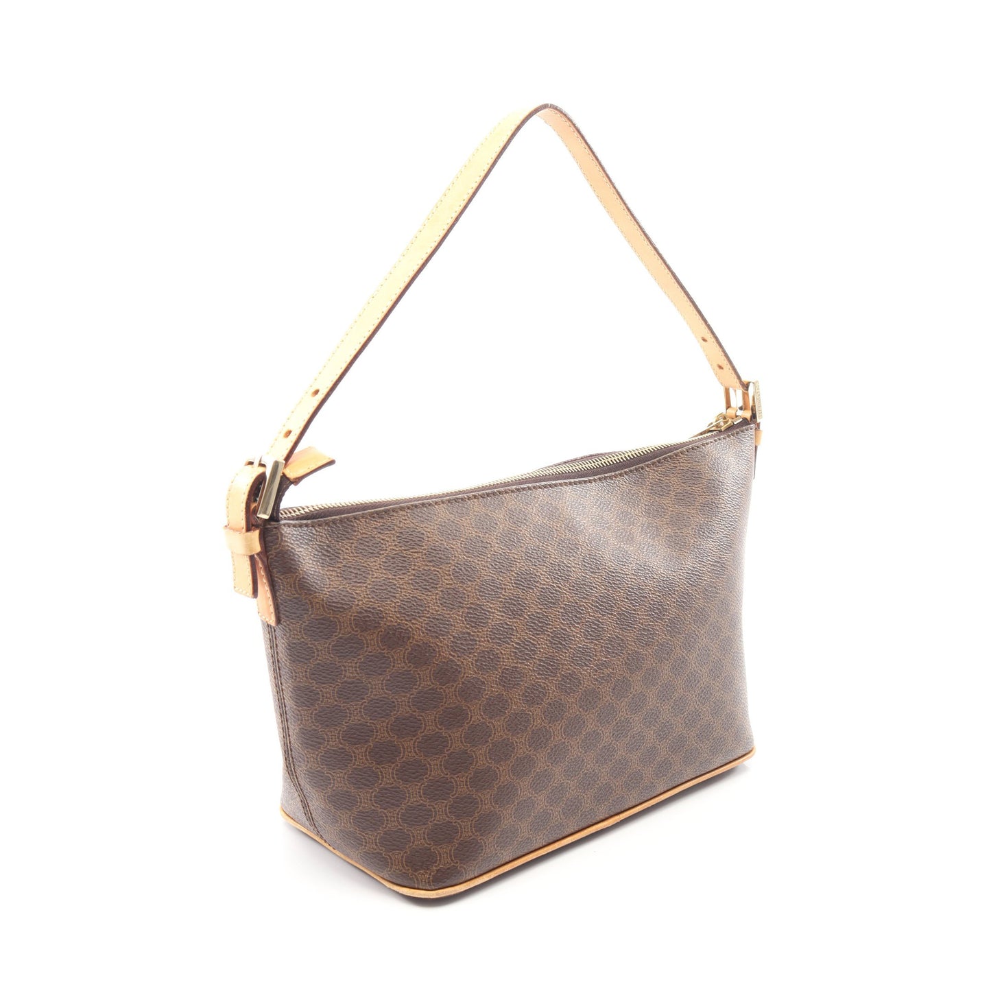 マカダム ハンドバッグ PVC レザー ブラウン ライトブラウン セリーヌ バッグ CELINE