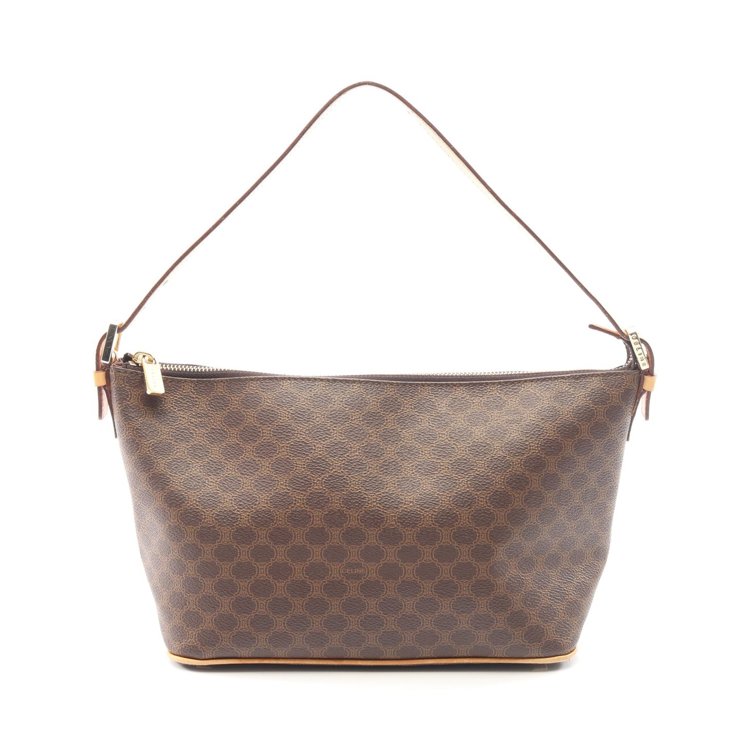 マカダム ハンドバッグ PVC レザー ブラウン ライトブラウン セリーヌ バッグ CELINE