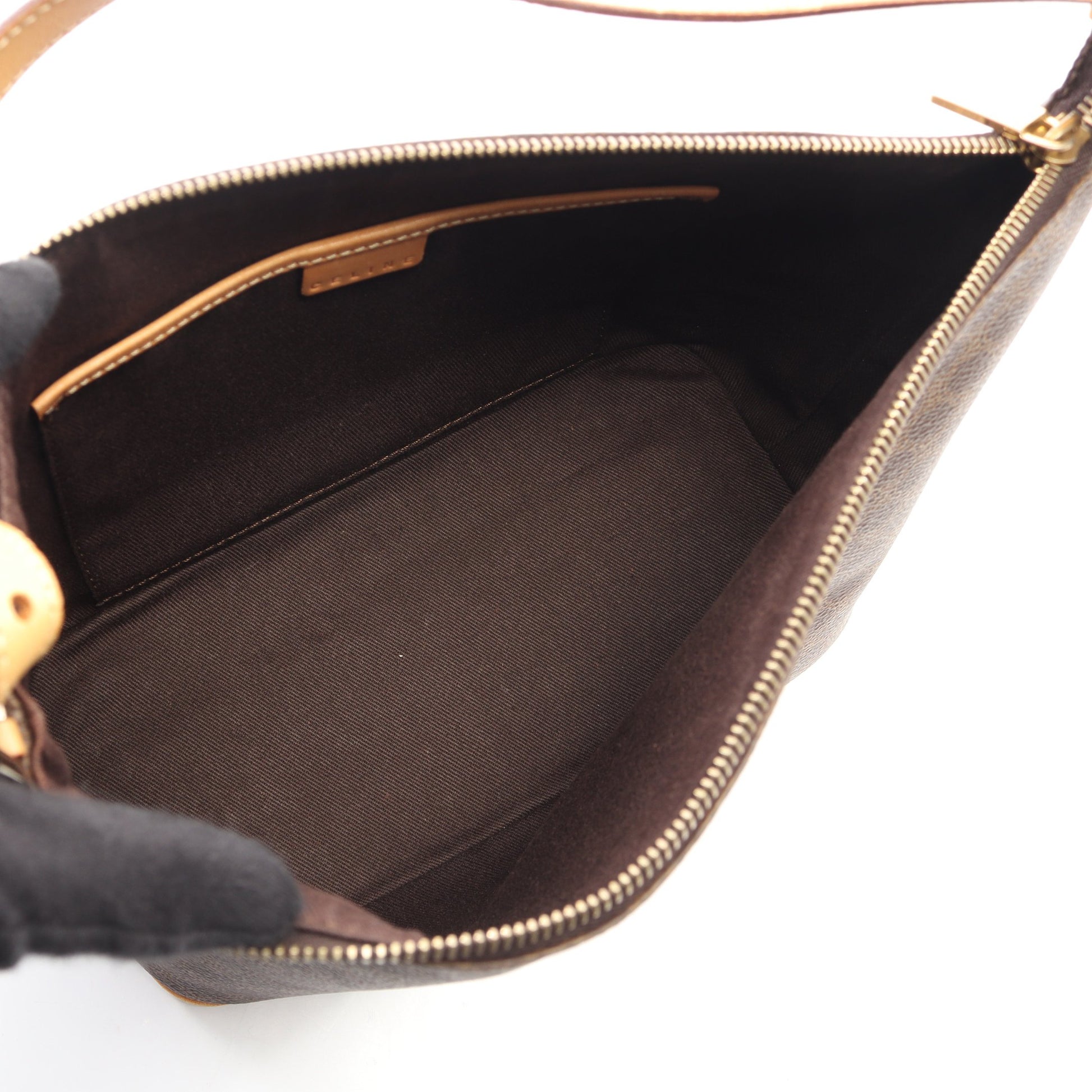マカダム ハンドバッグ PVC レザー ブラウン ライトブラウン セリーヌ バッグ CELINE