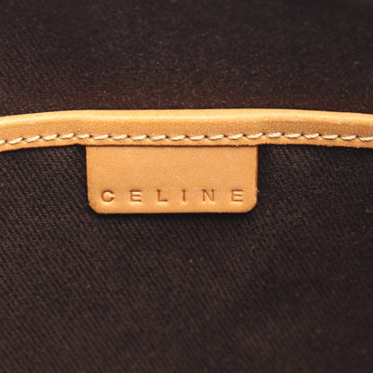 マカダム ハンドバッグ PVC レザー ブラウン ライトブラウン セリーヌ バッグ CELINE