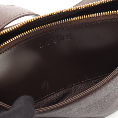 ロゴ ショルダーバッグ レザー ダークブラウン ロエベ バッグ LOEWE
