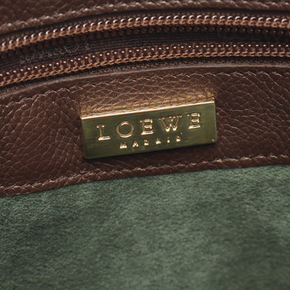 ロゴ ショルダーバッグ レザー ダークブラウン ロエベ バッグ LOEWE