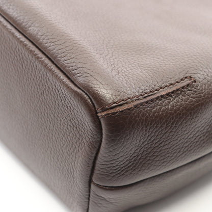 ロゴ ショルダーバッグ レザー ダークブラウン ロエベ バッグ LOEWE