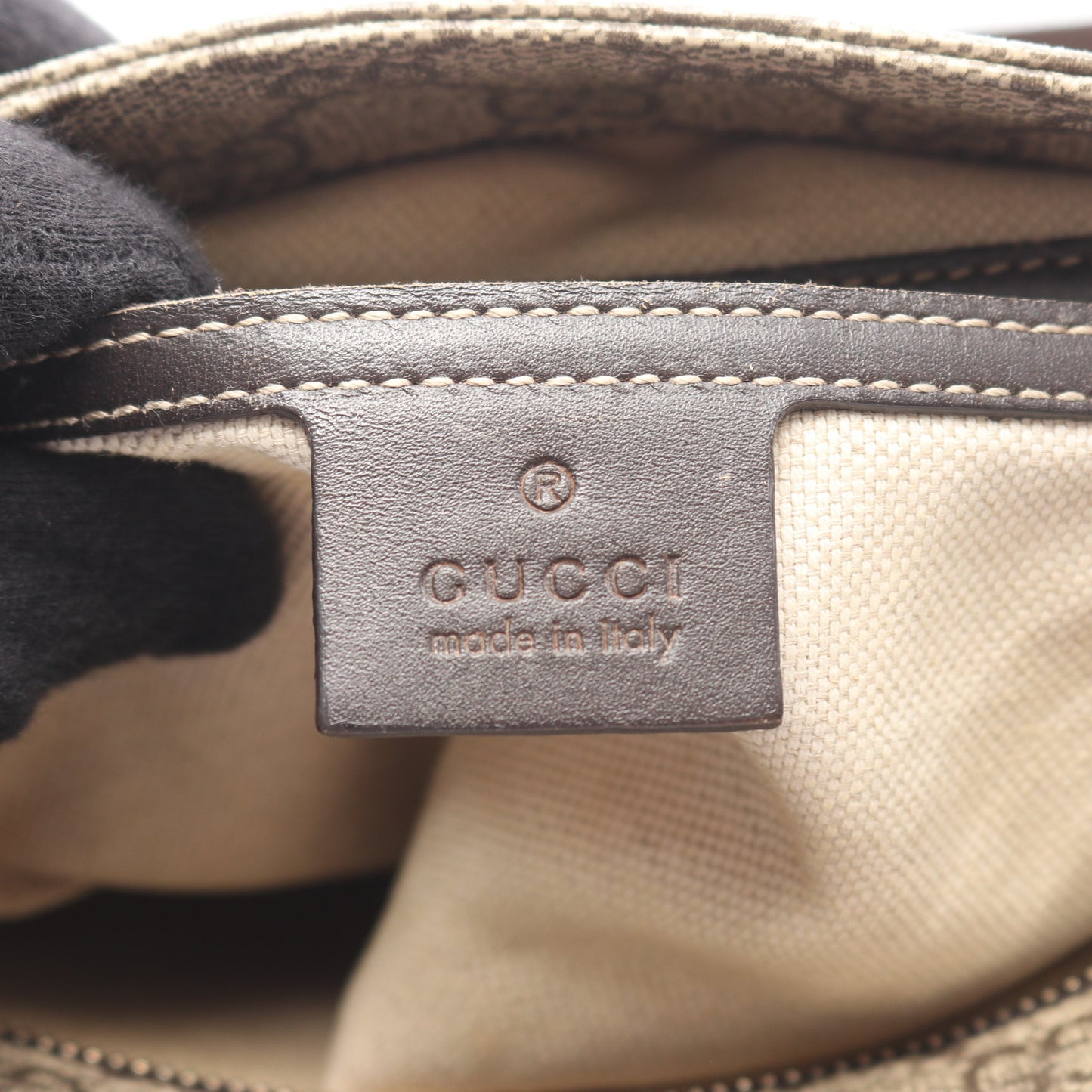 GGスプリーム ショルダーバッグ PVC レザー グレーベージュ ブラウン グッチ バッグ GUCCI