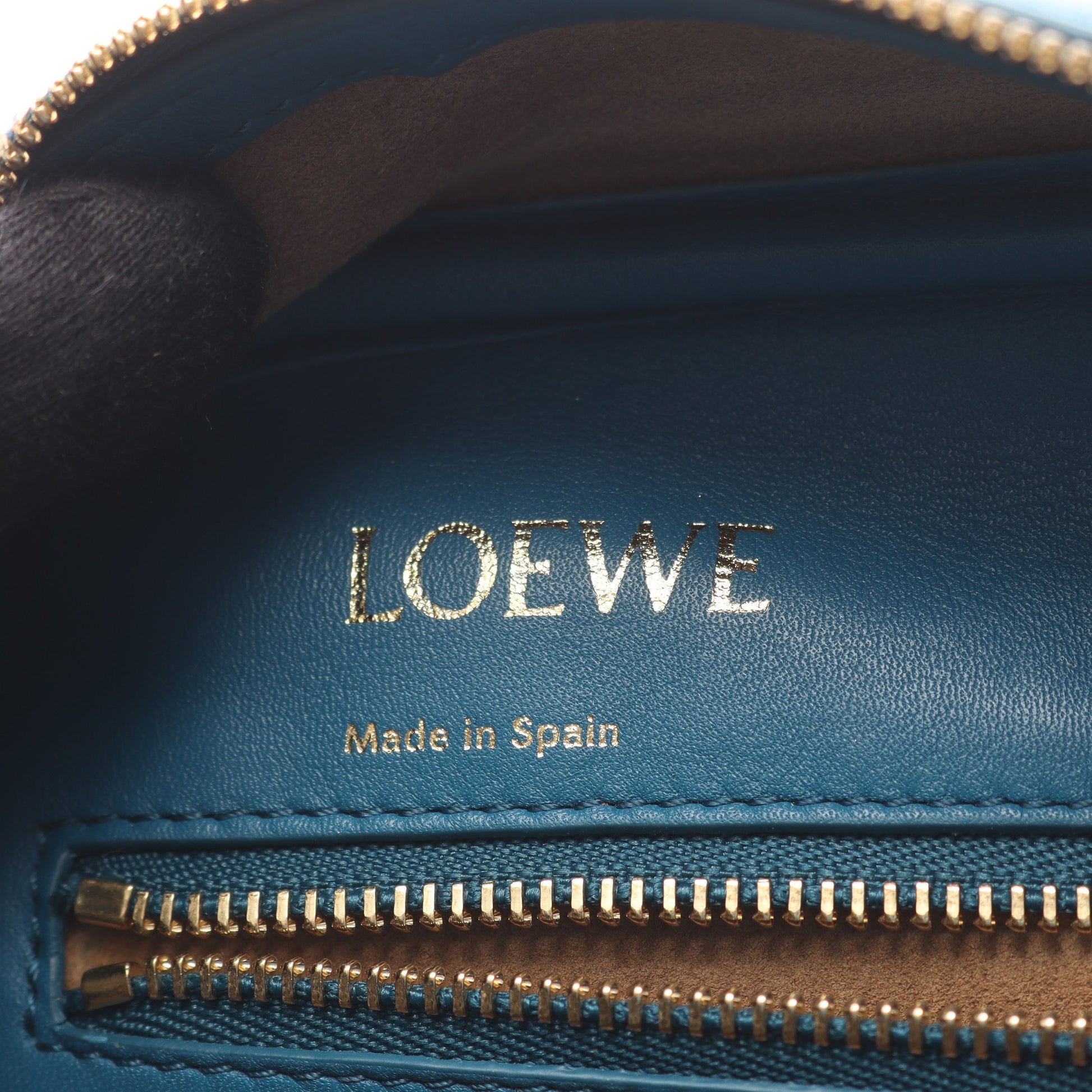アマソナ19 スクエア 2WAY ハンドバッグ レザー ブルー ロエベ バッグ LOEWE