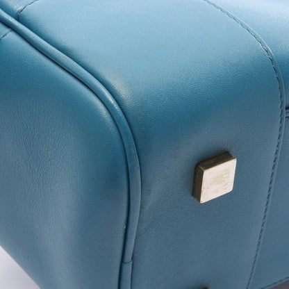 アマソナ19 スクエア 2WAY ハンドバッグ レザー ブルー ロエベ バッグ LOEWE