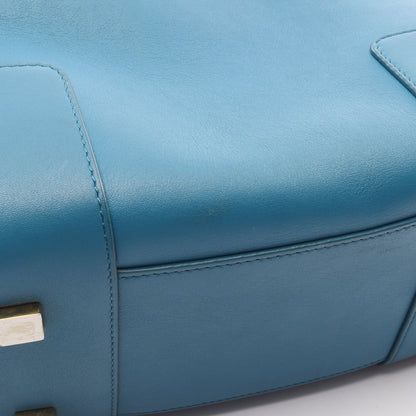 アマソナ19 スクエア 2WAY ハンドバッグ レザー ブルー ロエベ バッグ LOEWE