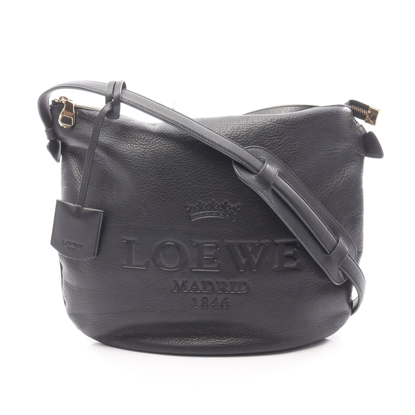 ヘリテージ ショルダーバッグ レザー ブラック ロエベ バッグ LOEWE