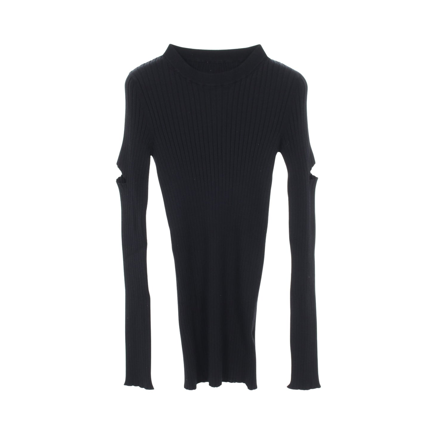 カットアウト リブ ニット レーヨン ネイビー エムエムシックスメゾンマルジェラ トップス MM6 MAISON MARGIELA