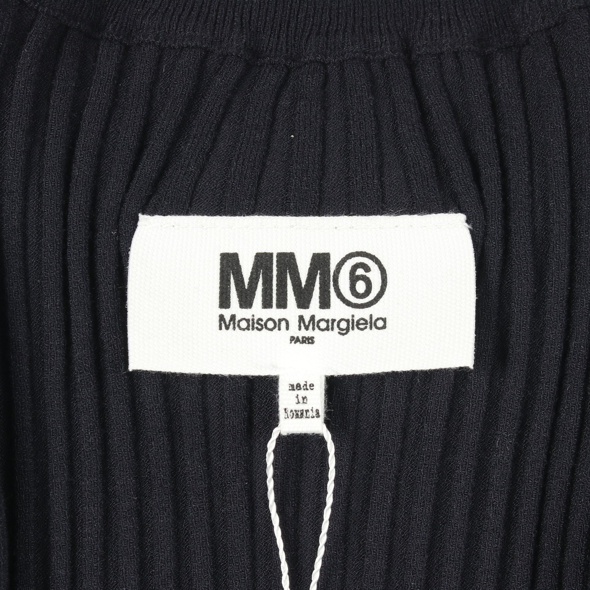 カットアウト リブ ニット レーヨン ネイビー エムエムシックスメゾンマルジェラ トップス MM6 MAISON MARGIELA