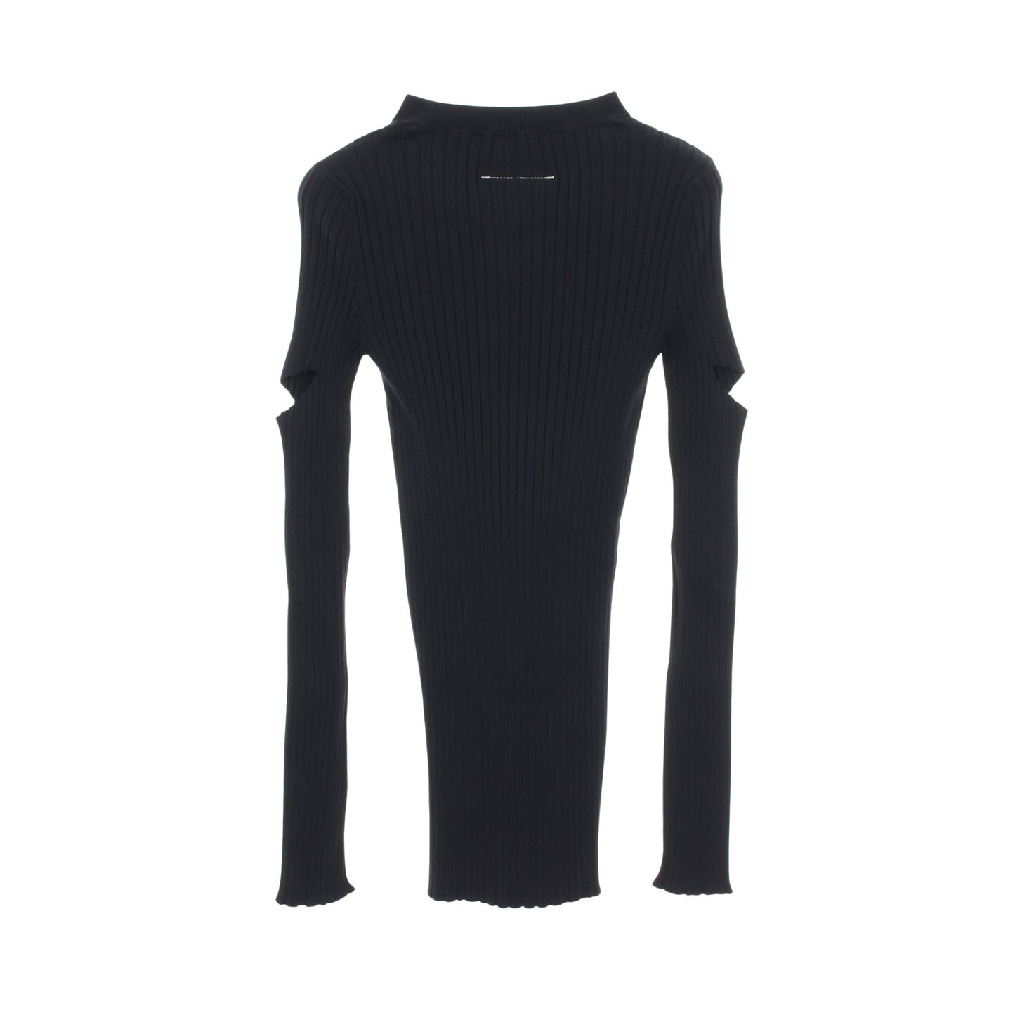 カットアウト リブ ニット レーヨン ネイビー エムエムシックスメゾンマルジェラ トップス MM6 MAISON MARGIELA