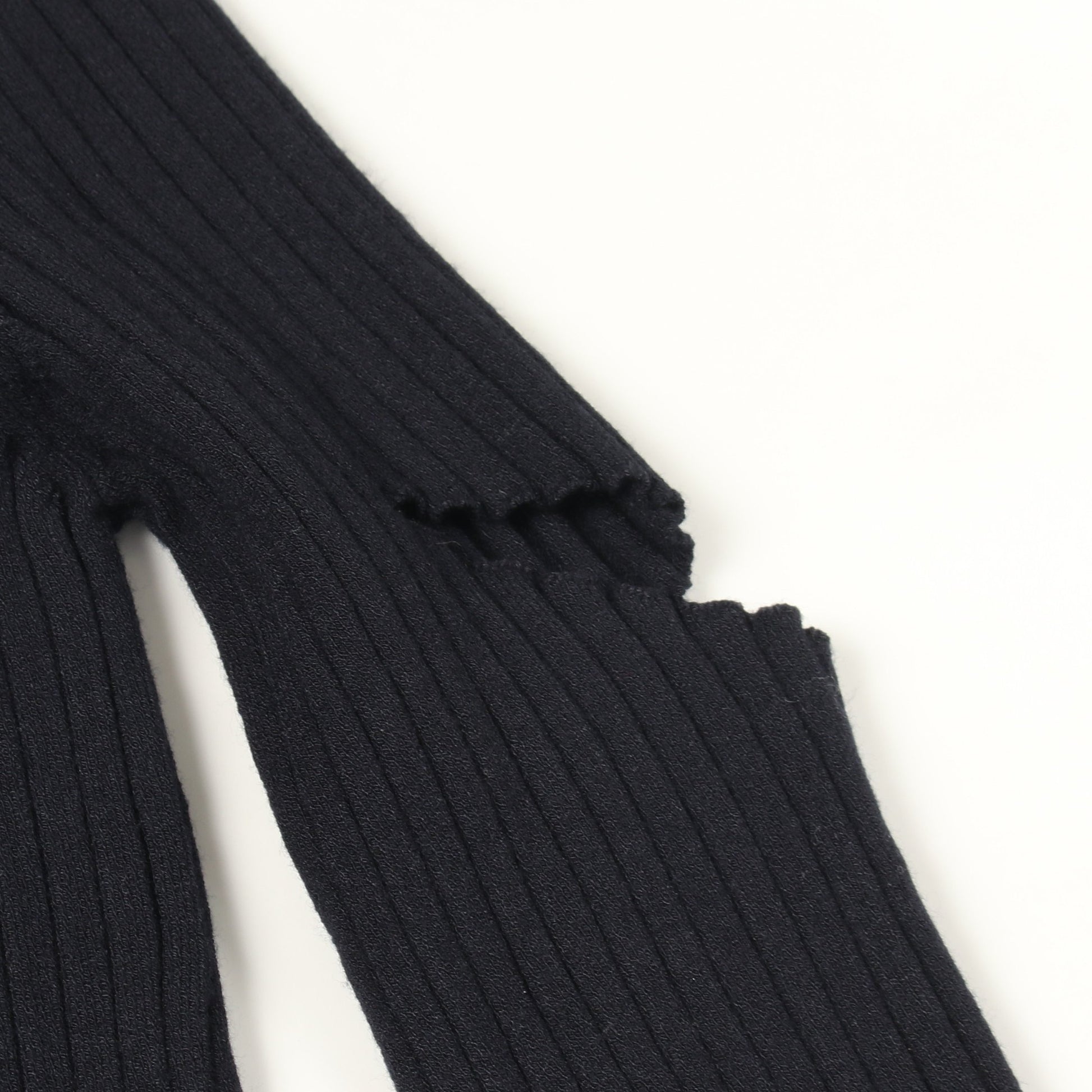カットアウト リブ ニット レーヨン ネイビー エムエムシックスメゾンマルジェラ トップス MM6 MAISON MARGIELA