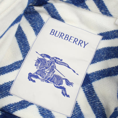 チェック シャツ ジャケット ウール ホワイト ブルー バーバリー アウター BURBERRY