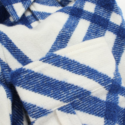 チェック シャツ ジャケット ウール ホワイト ブルー バーバリー アウター BURBERRY
