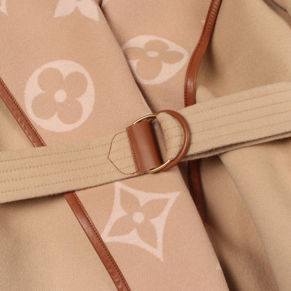 フーテッド ラップコート ジャイアントモノグラム コート ウール ベージュ ルイヴィトン アウター LOUIS VUITTON