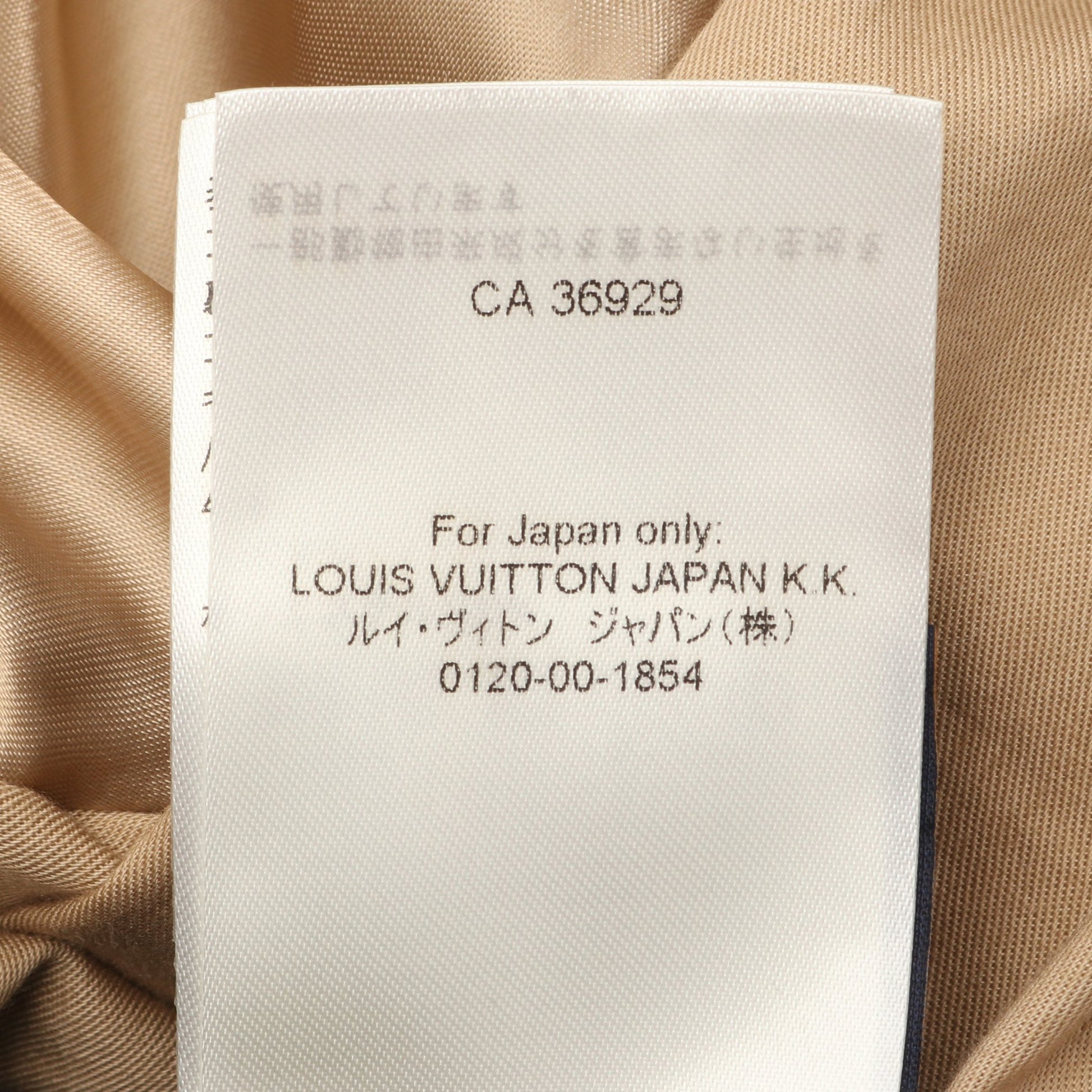 ダミエチェック ノーカラージャケット ブルゾン コットン ベージュ ルイヴィトン アウター LOUIS VUITTON