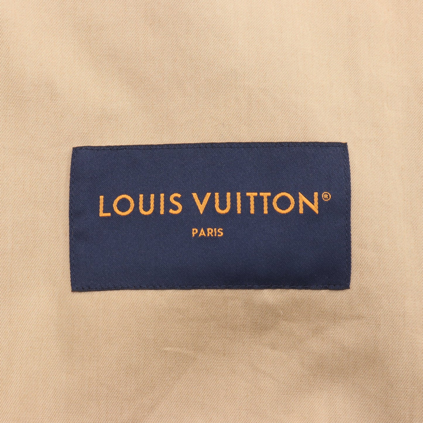 ダミエチェック ノーカラージャケット ブルゾン コットン ベージュ ルイヴィトン アウター LOUIS VUITTON