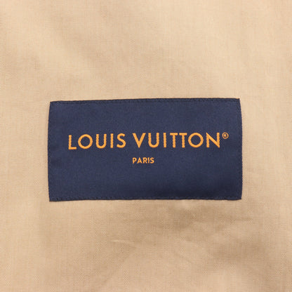 ダミエチェック ノーカラージャケット ブルゾン コットン ベージュ ルイヴィトン アウター LOUIS VUITTON