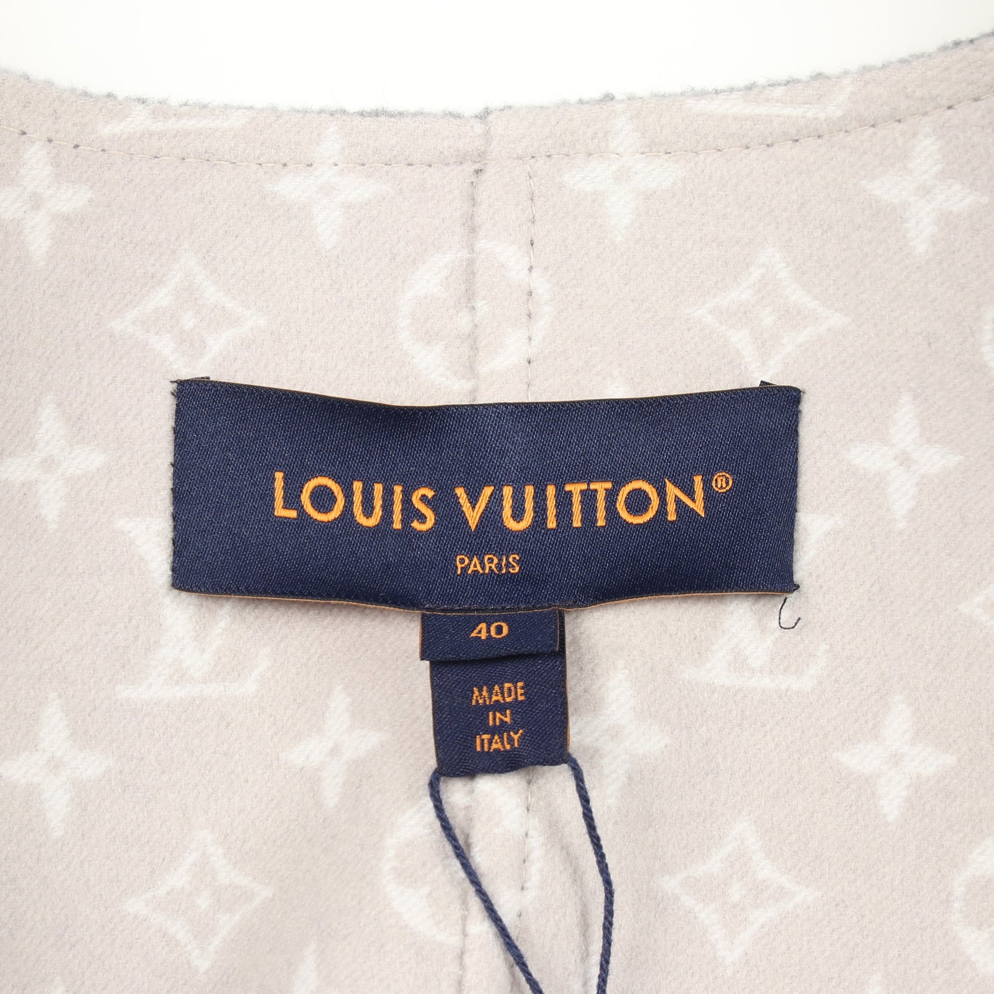 ダブルフェイス ケープ スリーブ コート ウール グレー ルイヴィトン アウター LOUIS VUITTON
