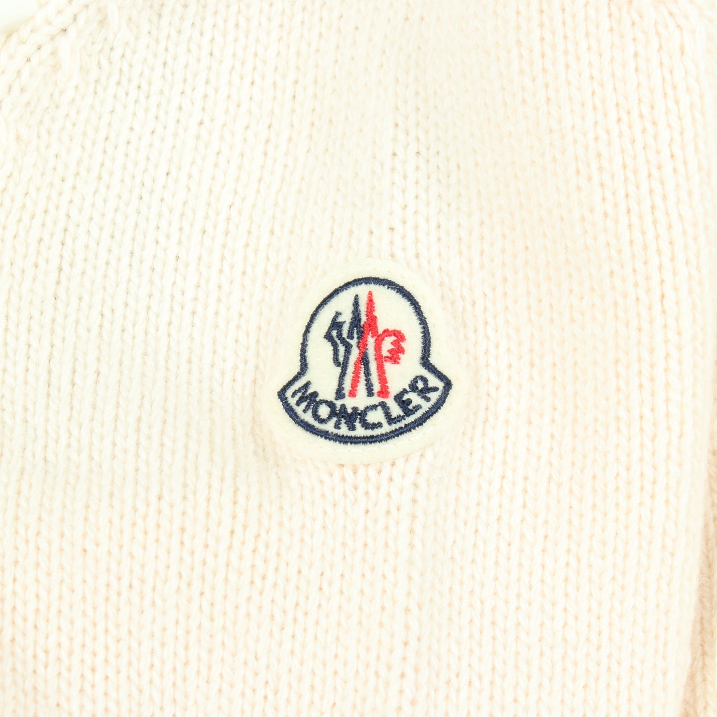 ニット切替 ダウンジャケット ナイロン ウール オフホワイト アイボリー モンクレール アウター MONCLER