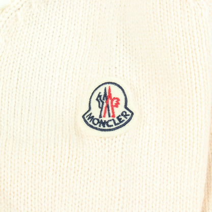 ニット切替 ダウンジャケット ナイロン ウール オフホワイト アイボリー モンクレール アウター MONCLER