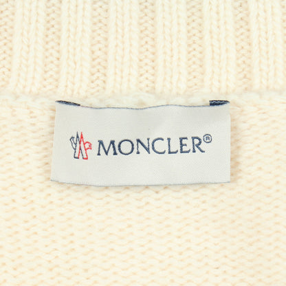 ニット切替 ダウンジャケット ナイロン ウール オフホワイト アイボリー モンクレール アウター MONCLER