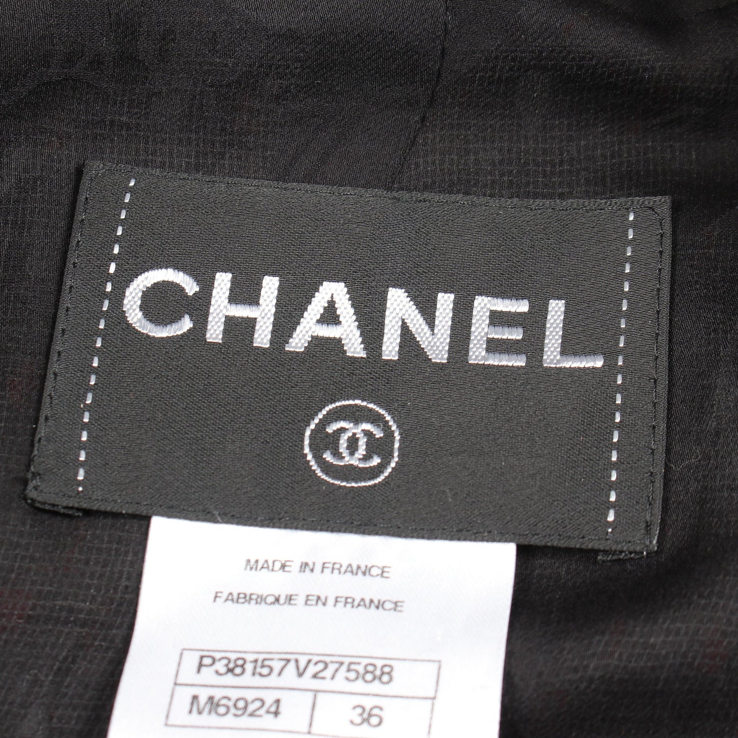 ココマークボタン スパンコール付き ツイード ジャケット レッド ブラック ホワイト シャネル アウター CHANEL