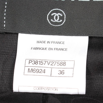ココマークボタン スパンコール付き ツイード ジャケット レッド ブラック ホワイト シャネル アウター CHANEL