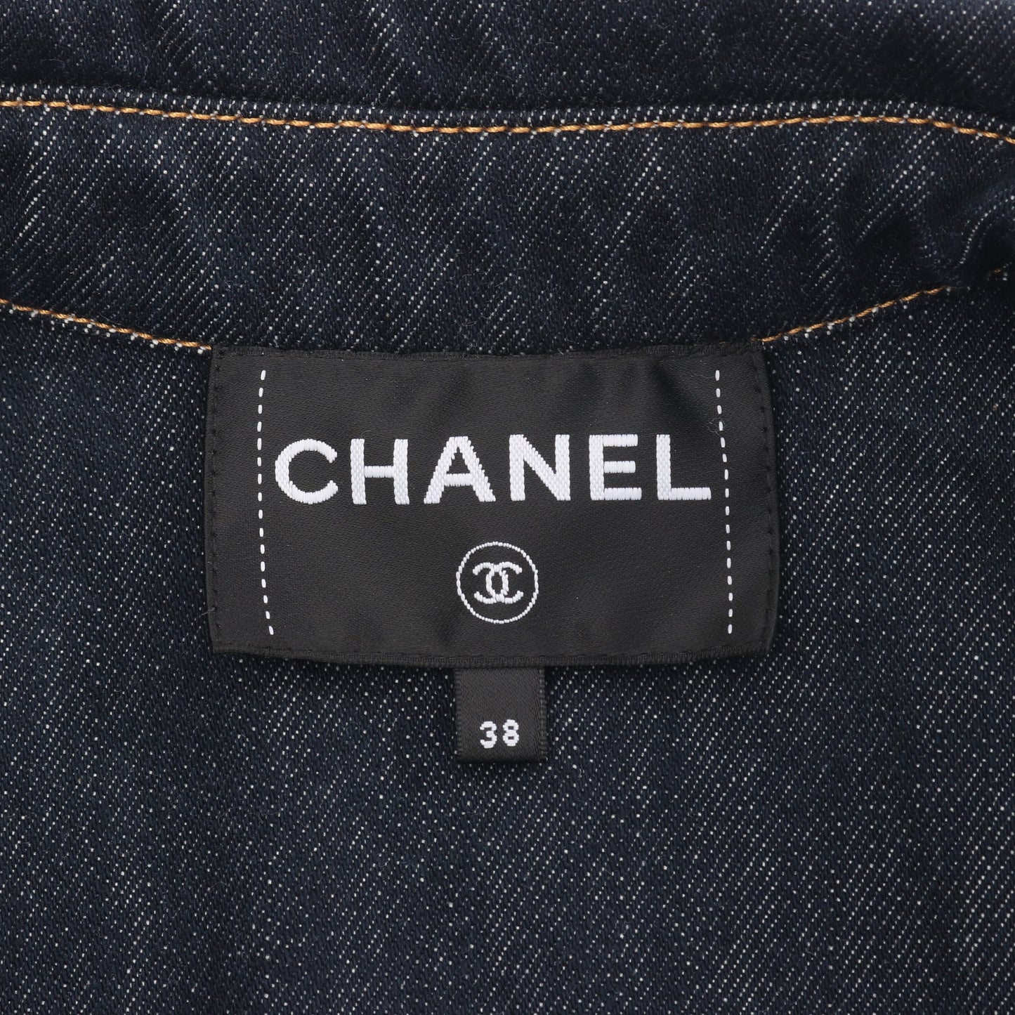 ココマークボタン デニムジレ ベスト コットン インディゴブルー シャネル トップス CHANEL