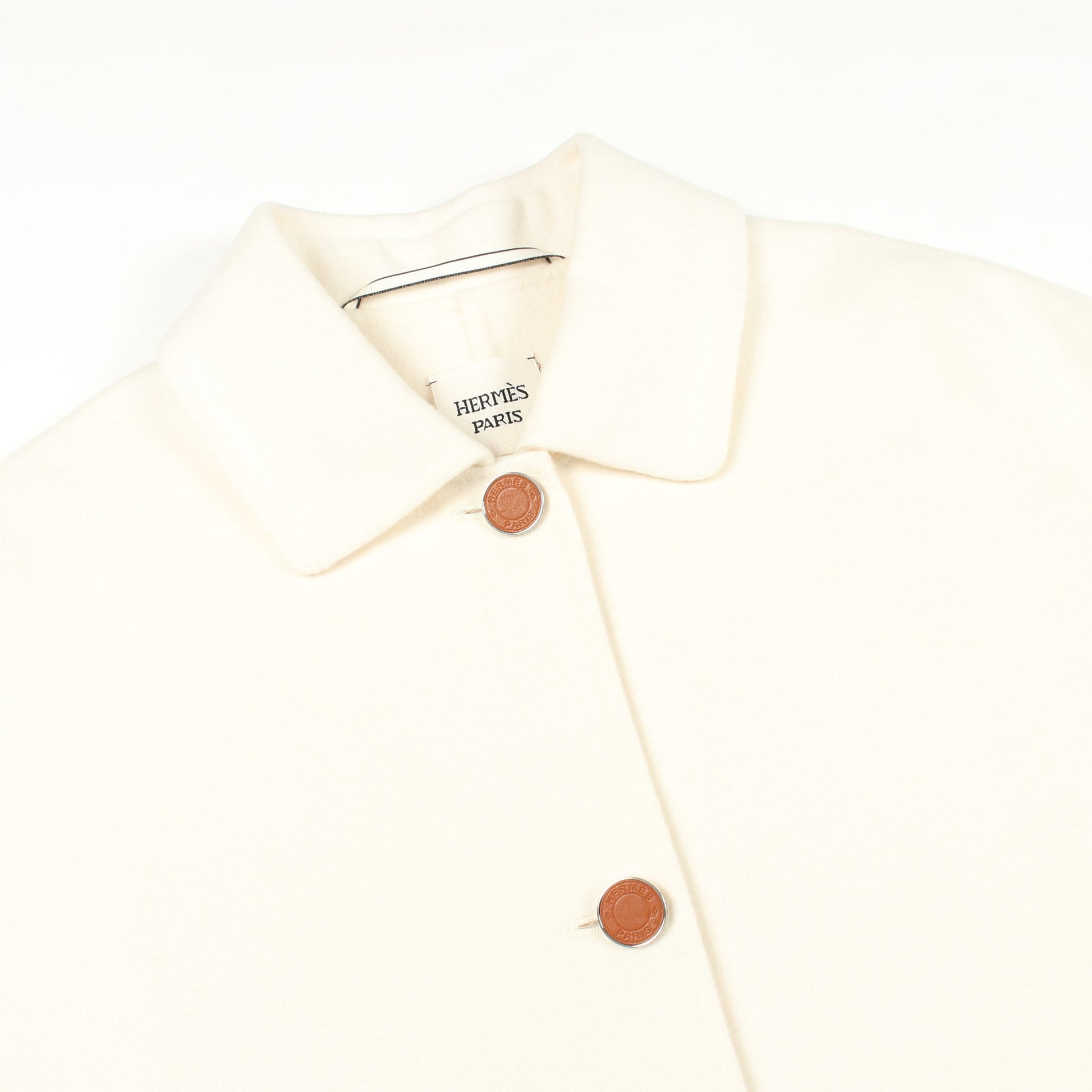 クルードセル ロングジレ ベスト カシミヤ アイボリー エルメス アウター HERMES