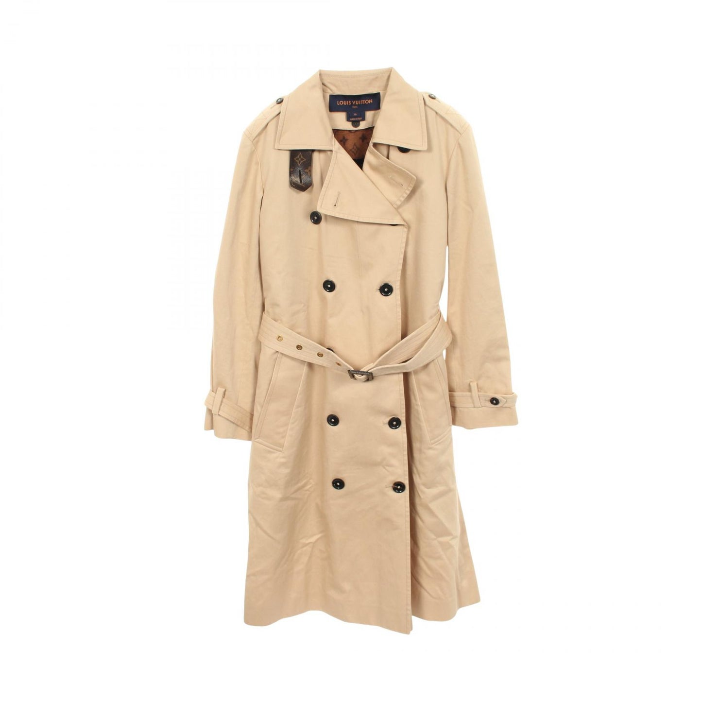モノグラム トレンチコート コットン ベージュ ダークブラウン ルイヴィトン アウター LOUIS VUITTON