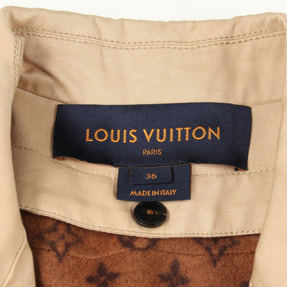 モノグラム トレンチコート コットン ベージュ ダークブラウン ルイヴィトン アウター LOUIS VUITTON