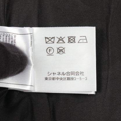 ココマークボタン ツイード ジャケット ナイロン ウール ブラック シャネル アウター CHANEL